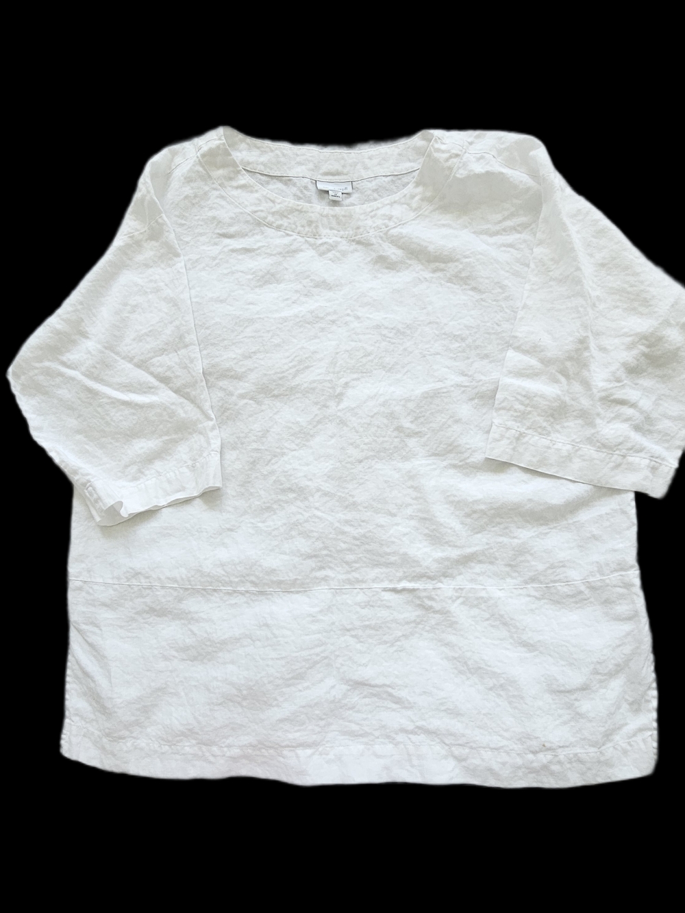 J. Jill White Linen Blend Tunic Top